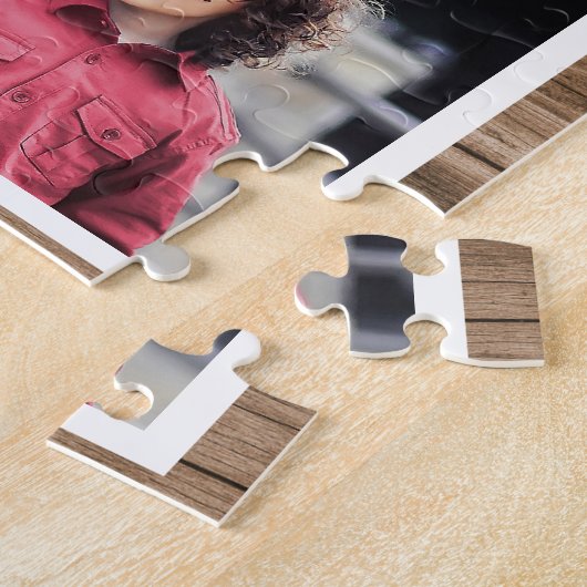 Rustikales Holz Best Nana 4 Foto Collage Puzzle (Seite)