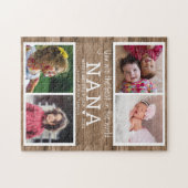 Rustikales Holz Best Nana 4 Foto Collage Puzzle (Horizontal)
