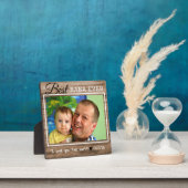 Rustikales Holz Beste Baba je Großvater Foto Fotoplatte (InSitu)