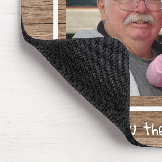 Rustikales Holz Bester Mohn je Großvater Foto Mousepad (Ecke)