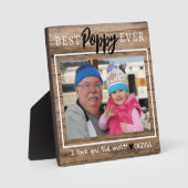 Rustikales Holz Bester Mohn je Großvater Großes Fo Fotoplatte (Vorderseite)