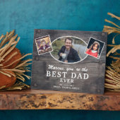 Rustikales Holz Bester Vater 2 Kinder Foto Vaterta Fotoplatte (Seite)