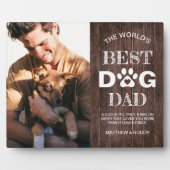 Rustikales Holz "Bester Vater" Foto & Angebotsüber Fotoplatte (Vorderseite)