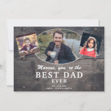 Rustikales Holz Bester Vater je Foto Vatertag
