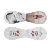 Rustikales Holz Bester Vater Vatertag FotoCollage Baseball (Paneele)