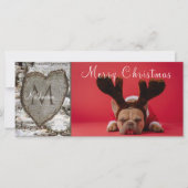 Rustikales Holz Birch Barkherz Familienherz Foto X (Vorderseite)