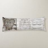 Rustikales Holz Birch Barkherz Familienherz Foto X Seitenschläferkissen (Rückseite)