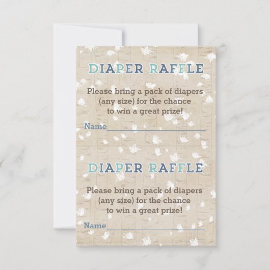 Rustikales Holz Blue Kariert Diaper Beilage Karte (Vorderseite)