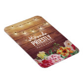 Rustikales Holz Blumengesteck Lichter Makeup Salon Magnet (Rechte Seite)