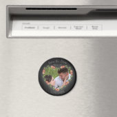 Rustikales Holz Blumenherz Foto Magnet (In Situ (Geschirrspüler))