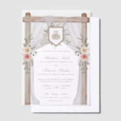 Rustikales Holz Blumenkanopie Islamische Hochzeit Pergament Einladungen (Versetzt)