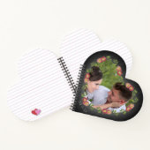 Rustikales Holz Blumenkohl Foto & Initialen Notizblock (Innenseite)