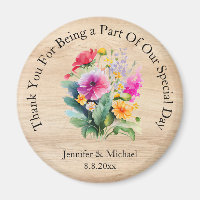 rustikales Holz Blumenmotiv danke Ihnen Hochzeitsm