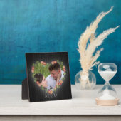 Rustikales Holz Blumentherz Foto und Initialen Fotoplatte (InSitu)