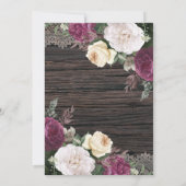 Rustikales Holz Blumenzauber-Engagement Partei Einladung (Rückseite)