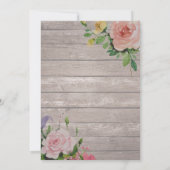 Rustikales Holz Blumenzwiebellicht Hochzeitstag Ge Save The Date (Rückseite)