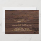 Rustikales Holz Boho Arch Gold 3 Foto Abschluss Einladung (Rückseite)