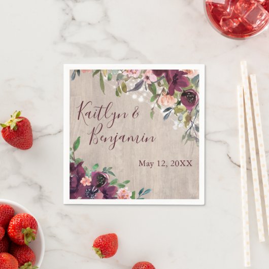 Rustikales Holz Boho Blumenleuchten Versatile Hoch Serviette (Beispiel)