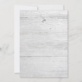 Rustikales Holz & Botanische Blätter Einladung Hoc (Rückseite)