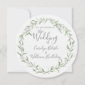 Rustikales Holz & Botanische Blätter Einladung Hoc (Vorderseite)