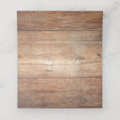 Rustikales Holz Botanische Wasserfarbenkraut Platzkarte (Innenseite Aufgefaltet)