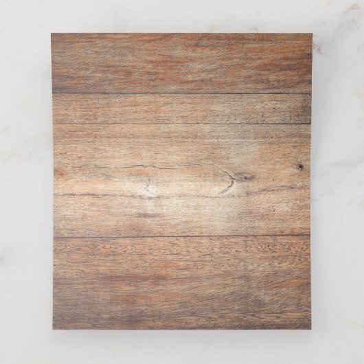 Rustikales Holz Botanische Wasserfarbenkraut Platzkarte (Innenseite Aufgefaltet)