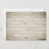 Rustikales Holz Botanischer Kiefernkiefer WEIHNACH Feiertagskarte (Rückseite)