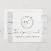 Rustikales Holz & Botanisches Leaf Branchen Vielen Postkarte (Vorne/Hinten)