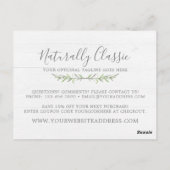 Rustikales Holz & Botanisches Leaf Branchen Vielen Postkarte (Rückseite)