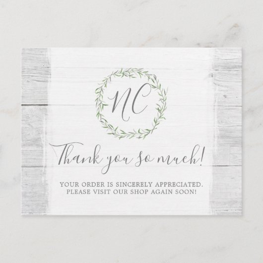 Rustikales Holz & Botanisches Leaf Branchen Vielen Postkarte (Vorderseite)