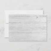 Rustikales Holz Botanisches Leaf Hochzeit Einladun RSVP Karte (Rückseite)