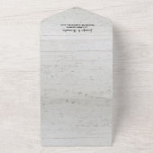 Rustikales Holz Botanisches Monogramm Foto Hochzei All In One Einladung (Außenbereich)