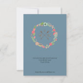 Rustikales Holz Bouquet- 3x5 Polterabend Einladung (Rückseite)