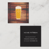 Rustikales Holz | Brauerei Quadratische Visitenkarte (Vorne/Hinten)