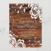 Rustikales Holz | BRAUTPARTY Einladung (Vorne/Hinten)