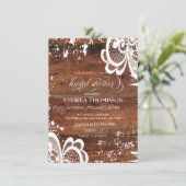 Rustikales Holz | BRAUTPARTY Einladung (Stehend Vorderseite)