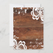 Rustikales Holz | BRAUTPARTY Einladung (Rückseite)