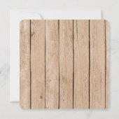 Rustikales Holz-Brautparty Einladung (Rückseite)