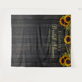 Rustikales Holz Brautparty Foto Stand Wandteppich (Vorderseite (Horizontal))