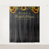 Rustikales Holz Brautparty Foto Stand Wandteppich (Vorderseite)