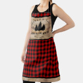 Rustikales Holz Buffalo Kariertes Muster Kabine in Schürze (InSitu)