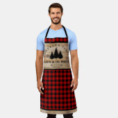 Rustikales Holz Buffalo Kariertes Muster Kabine in Schürze (Getragen)