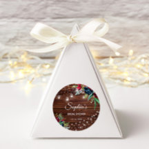 Rustikales Holz Burgund Blumenleuchten Bridal