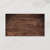 Rustikales Holz Burgund Blumenleuchten Hochzeit Begleitkarte (Rückseite)