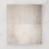 Rustikales Holz Burgund Blush Blumentisch Platzkarte (Innenseite Aufgefaltet)