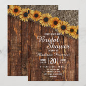 Rustikales Holz & Burlap Bridal Dusche Einladung (Vorne/Hinten)