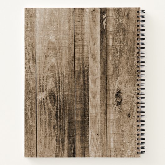 Rustikales Holz Camping Erlebnis Personalisierte R Notizblock (Rückseite)