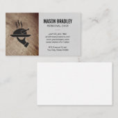 Rustikales Holz | CATERING | Koch der persönlichen Visitenkarte (Vorne/Hinten)