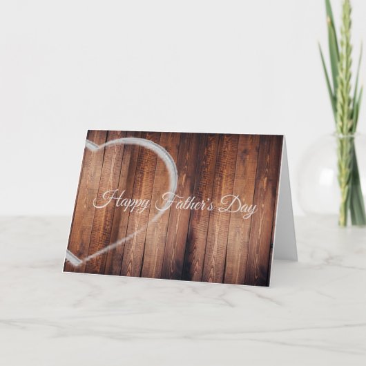 Rustikales Holz & Chalk Herzstück für Vater (Vorderseite)