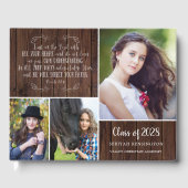 Rustikales Holz Christlicher Abschluss Sprichwörte Gästebuch (Vorderseite)